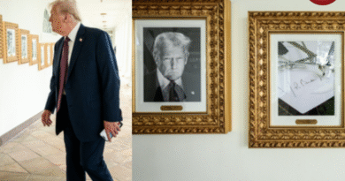 व्हाइट हाउस में बाइडेन की तस्वीर हटाई