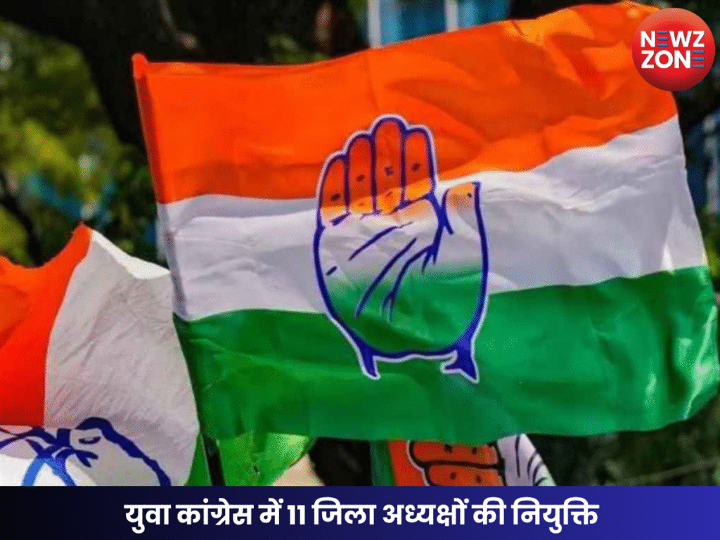 युवा कांग्रेस में 11 जिला अध्यक्षों की नियुक्ति