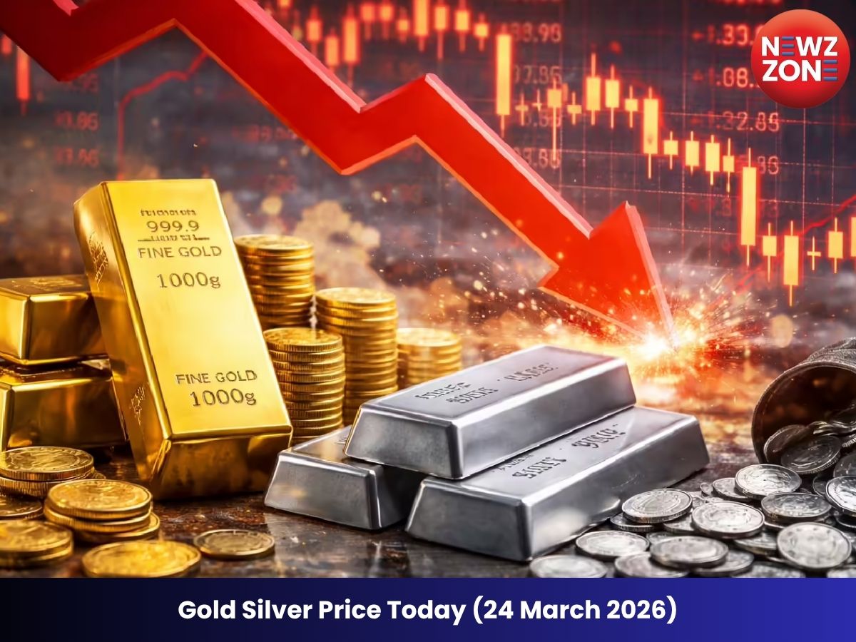 Gold Silver Price Today (24 March 2026): ₹9,700 सस्ती हुई चांदी, सोना भी टूटा, MCX पर गिरावट जारी