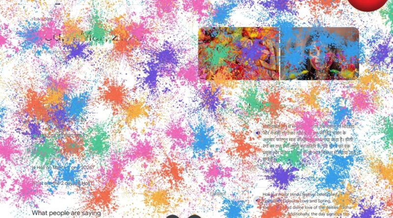 Google Holi Easter Egg