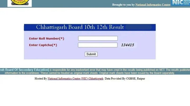 CGBSE Class 10th Result 2026