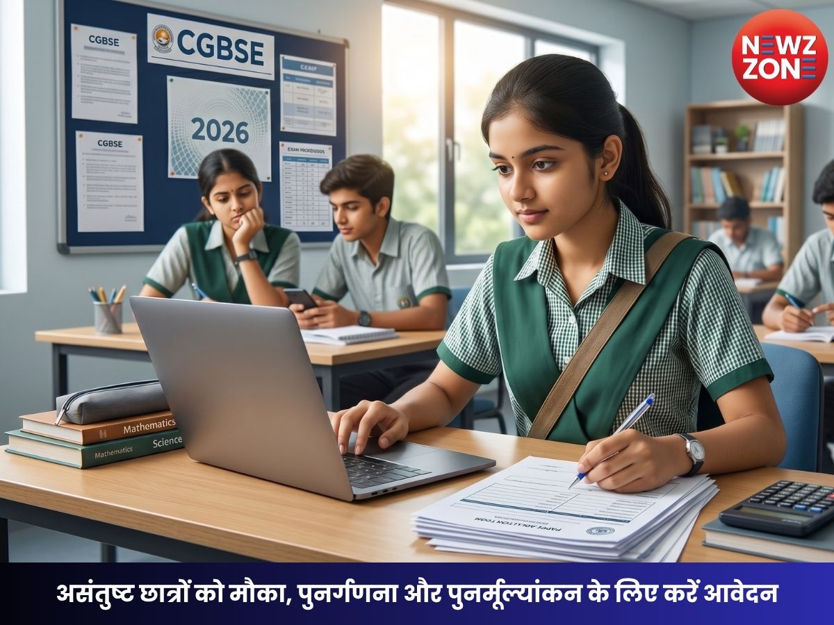 CGBSE Revaluation Form 2026: असंतुष्ट छात्रों को मौका, पुनर्गणना और पुनर्मूल्यांकन के लिए करें आवेदन