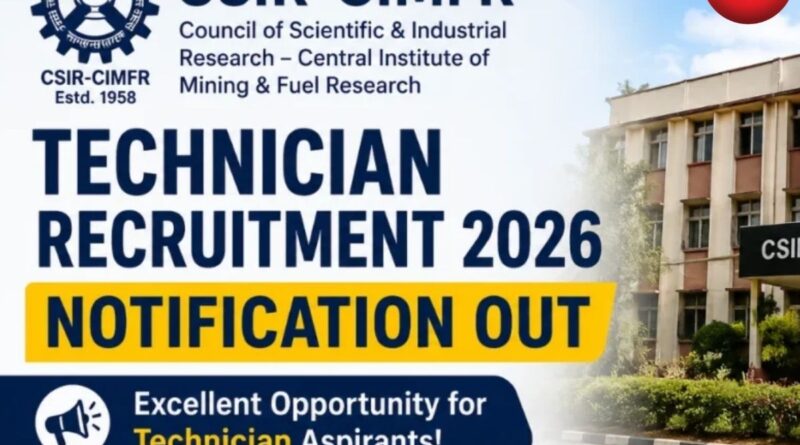 CSIR CIMFR Recruitment 2026