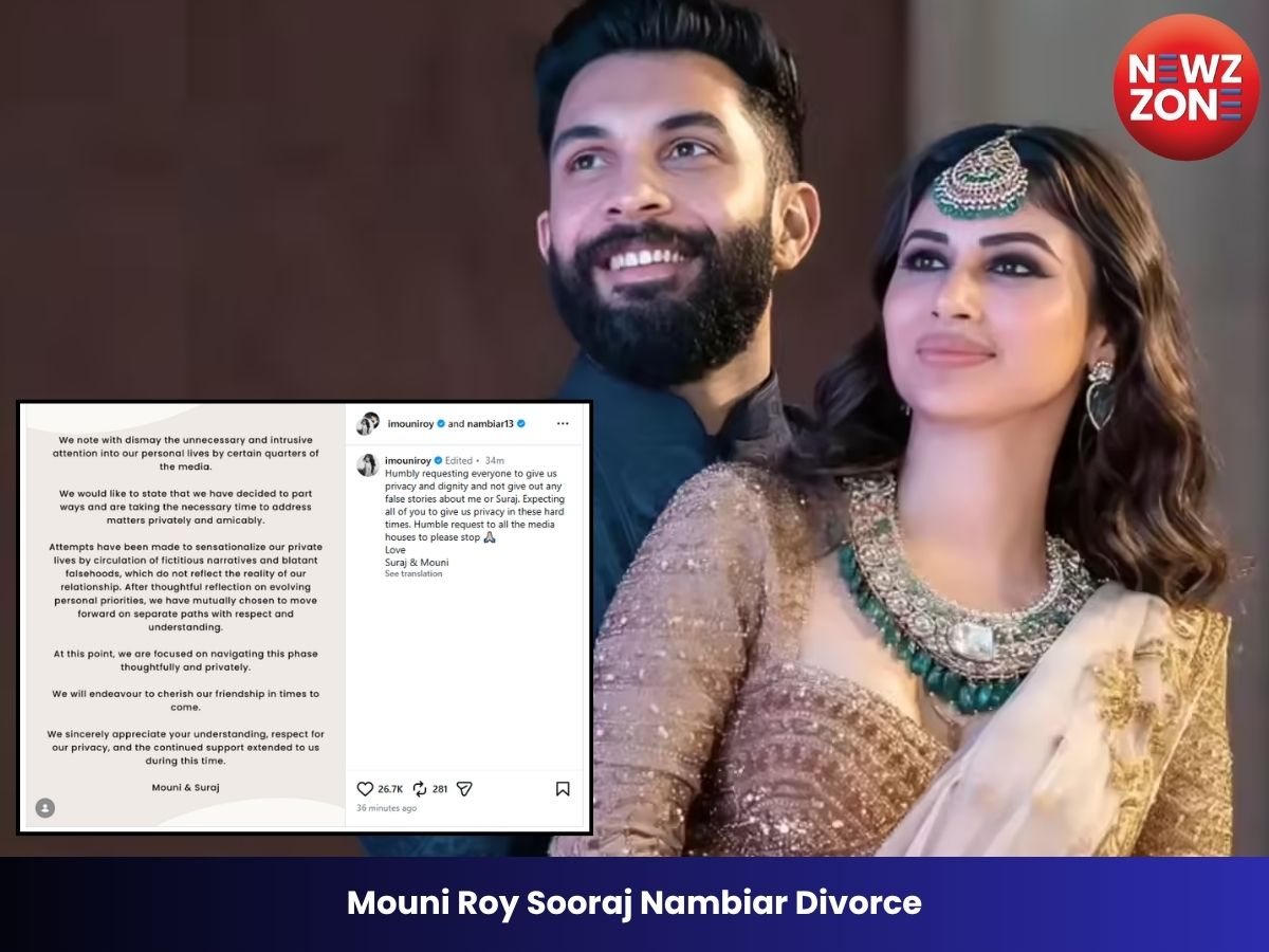 Mouni Roy Sooraj Nambiar Divorce: मौनी रॉय और सूरज नांबियार का रिश्ता टूटा, अभिनेत्री ने खुद की पुष्टि; फैंस से की प्राइवेसी की अपील