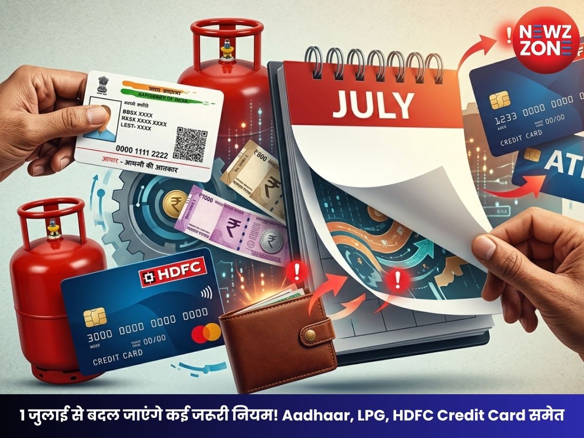 Rule Change: 1 जुलाई से बदल जाएंगे कई जरूरी नियम! Aadhaar, LPG, HDFC Credit Card समेत 5 बड़े बदलावों का आपकी जेब पर सीधा असर