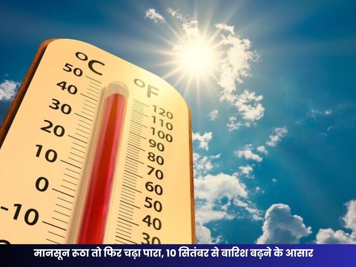 CG Weather Today: मानसून रूठा तो फिर चढ़ा पारा, 10 सितंबर से बारिश बढ़ने के आसार