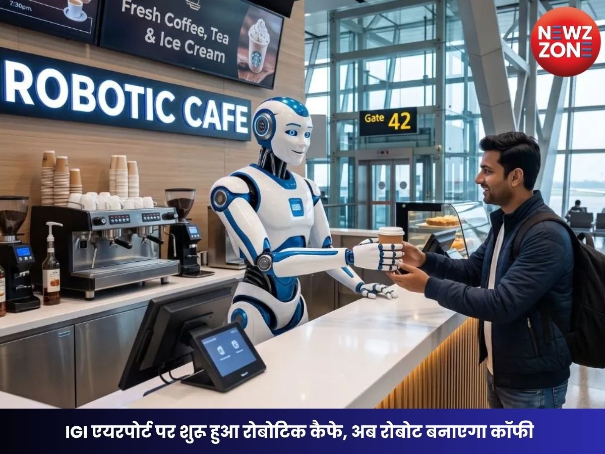Delhi Airport: IGI एयरपोर्ट पर शुरू हुआ रोबोटिक कैफे, अब रोबोट बनाएगा कॉफी और परोसेगा चाय-आइसक्रीम
